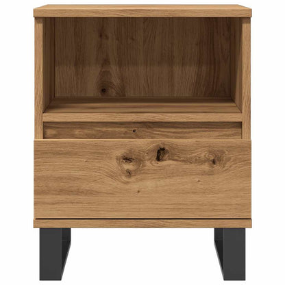 Mesita De Noche Madera De Ingeniería Roble Artisian 40x35x50 Cm_2