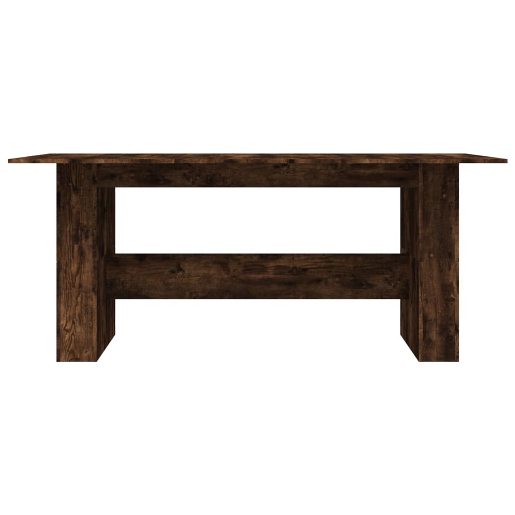 Mesa De Comedor Madera De Ingeniería Roble Ahumado 180x90x76 Cm_2