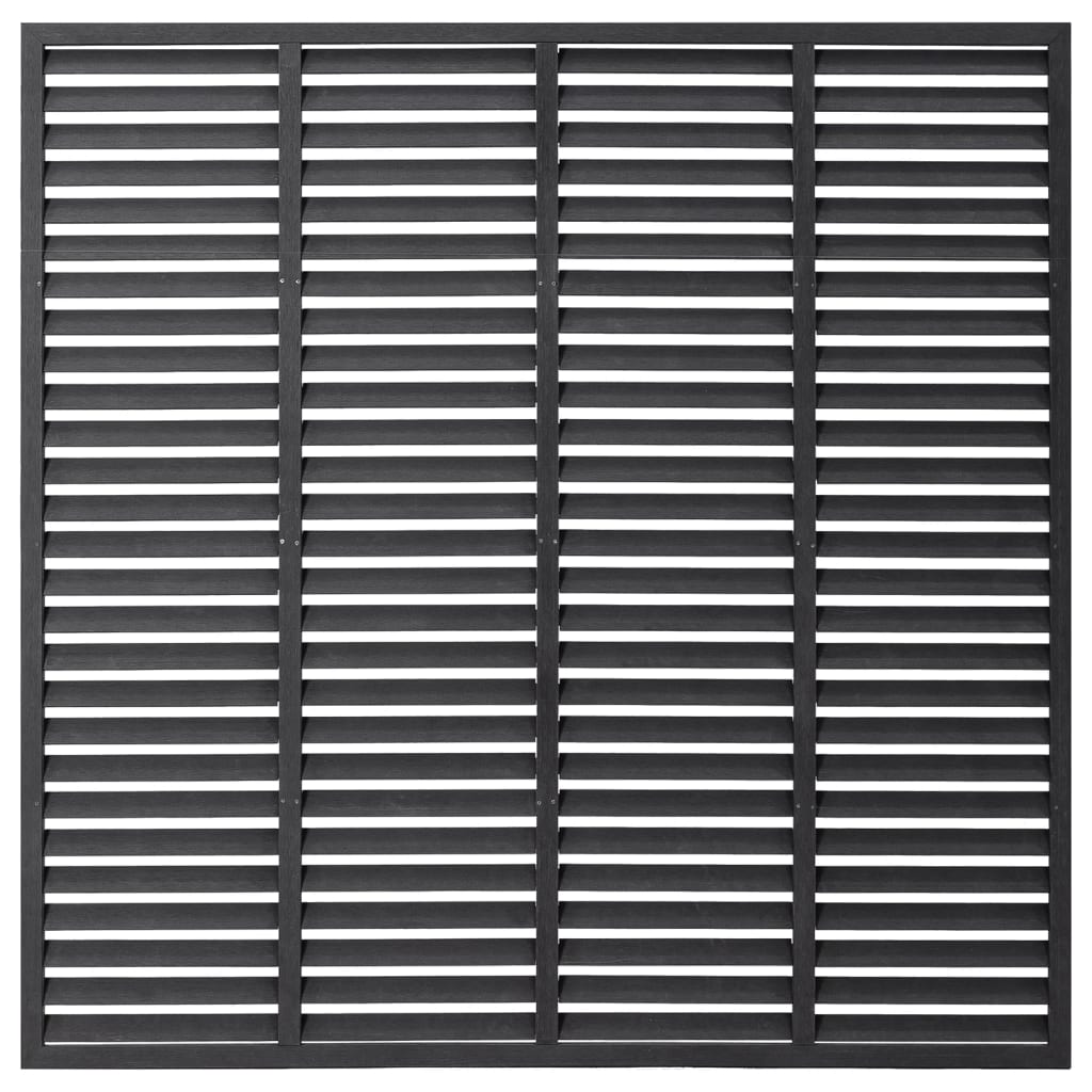 Valla De Lamas Wpc Gris 180x180 Cm / Vetonek_4