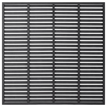 Valla De Lamas Wpc Gris 180x180 Cm / Vetonek_4