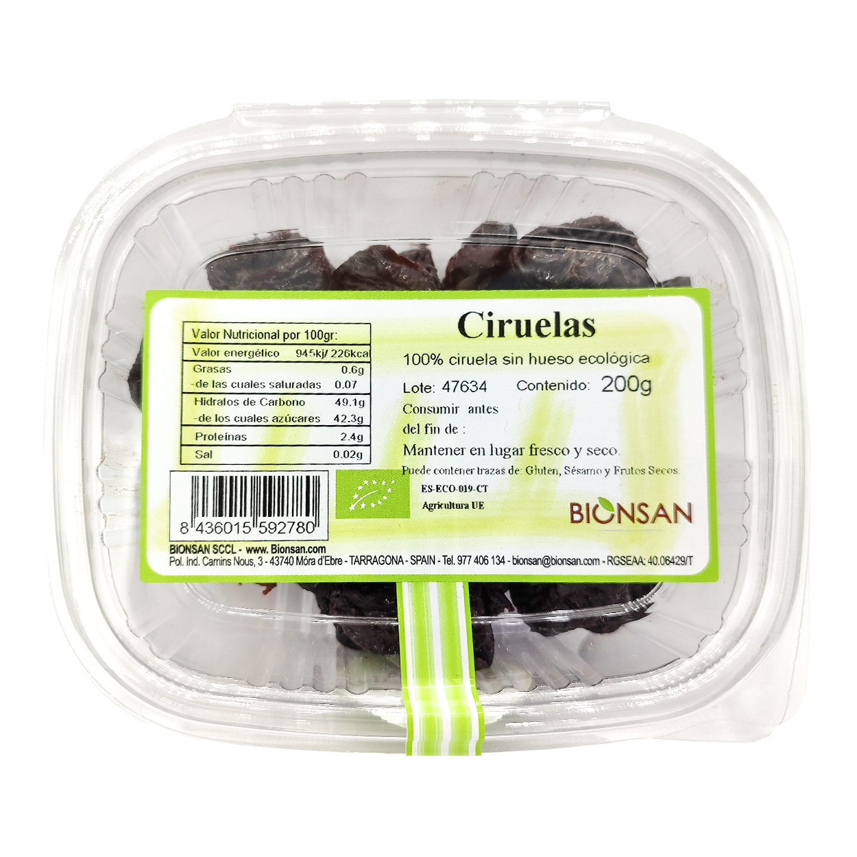 Ciruelas Sin Hueso Eco Bionsan 200gr_0