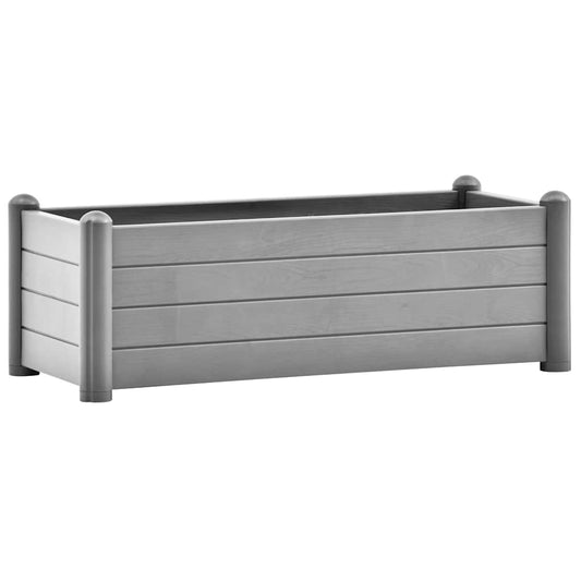 Arriate De Jardín Pp Gris Piedra 100x43x35 Cm_0