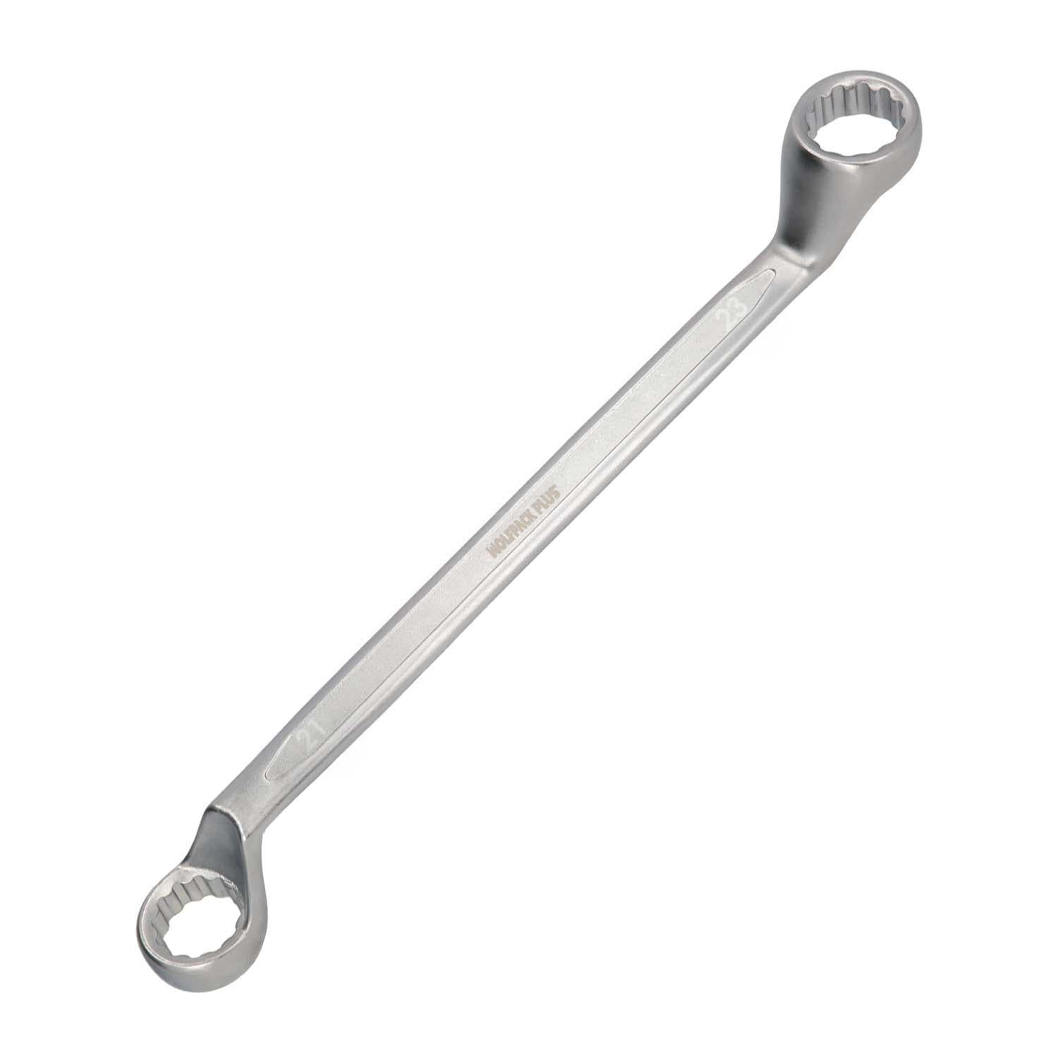 Llave Estrella Acodada Plus Acero Cromo Vanadio 21x23 Din 838. Llave Doble Boca Acodada, Llave Fija Estrella Acodada_0