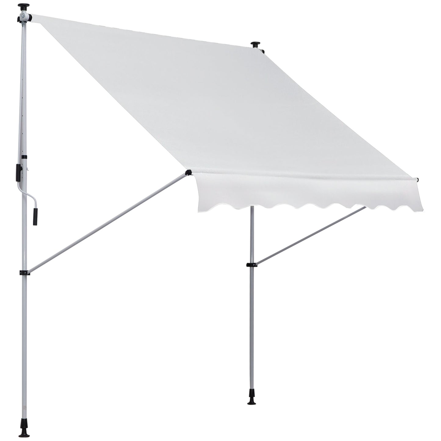 Outsunny Toldo Manual Retráctil 200x150x170-280cm Con Manivela Para Terraza_0