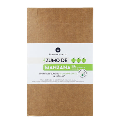 Zumo de Manzana 100% fruta exprimida Eco Planeta Huerto 3 L Bag in Box