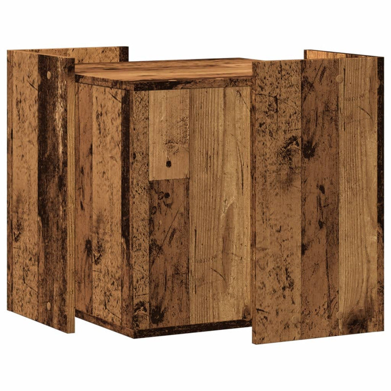 Vidaxl Mueble Arenero De Gatos Madera Ingeniería Envejecida 53x53x51cm_5