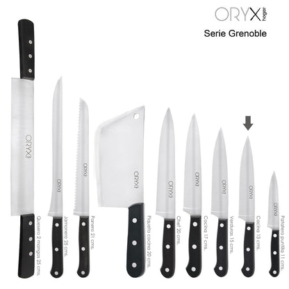 Cuchillo Grenoble Cocina Hoja Acero Inoxidable 13 Cm. Negro_2