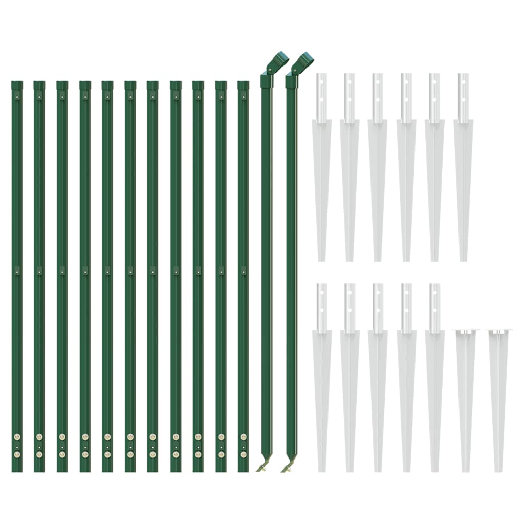 Cerca De Alambre Con Pinchos De Anclaje Verde 1,1x25 M / Vetonek_3