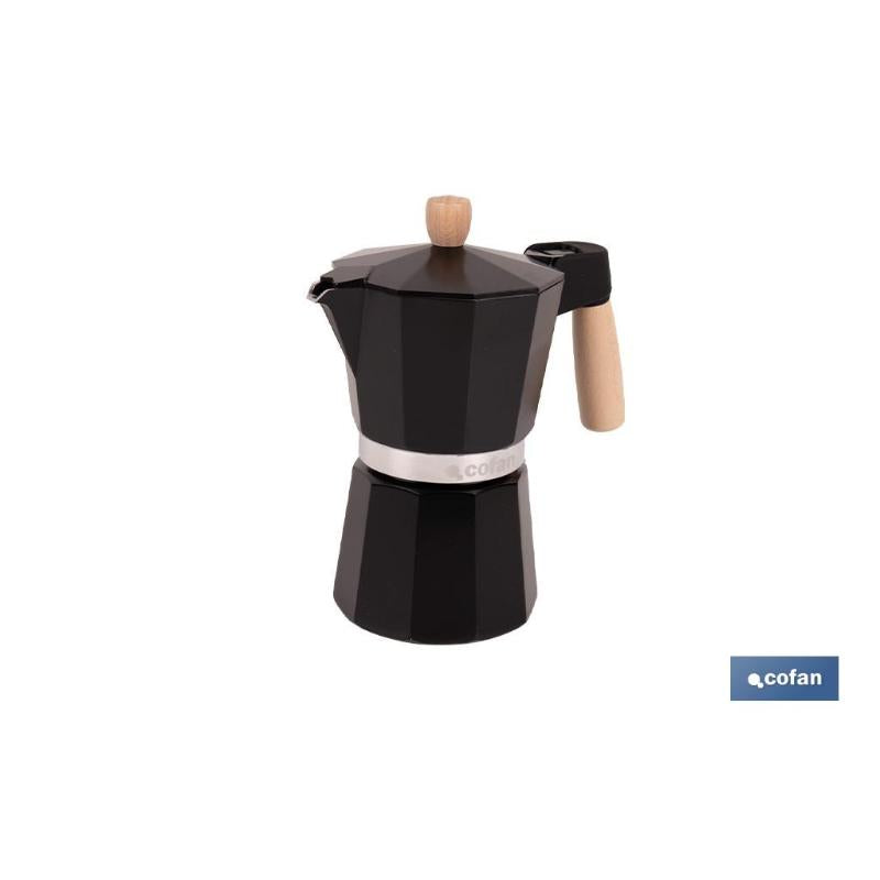 Cafetera Italiana De Inducción Negra 6 Tazas_2