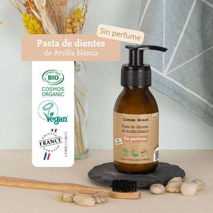 Pasta de dientes de arcilla blanca sin fragrancia Comme Avant 105 g