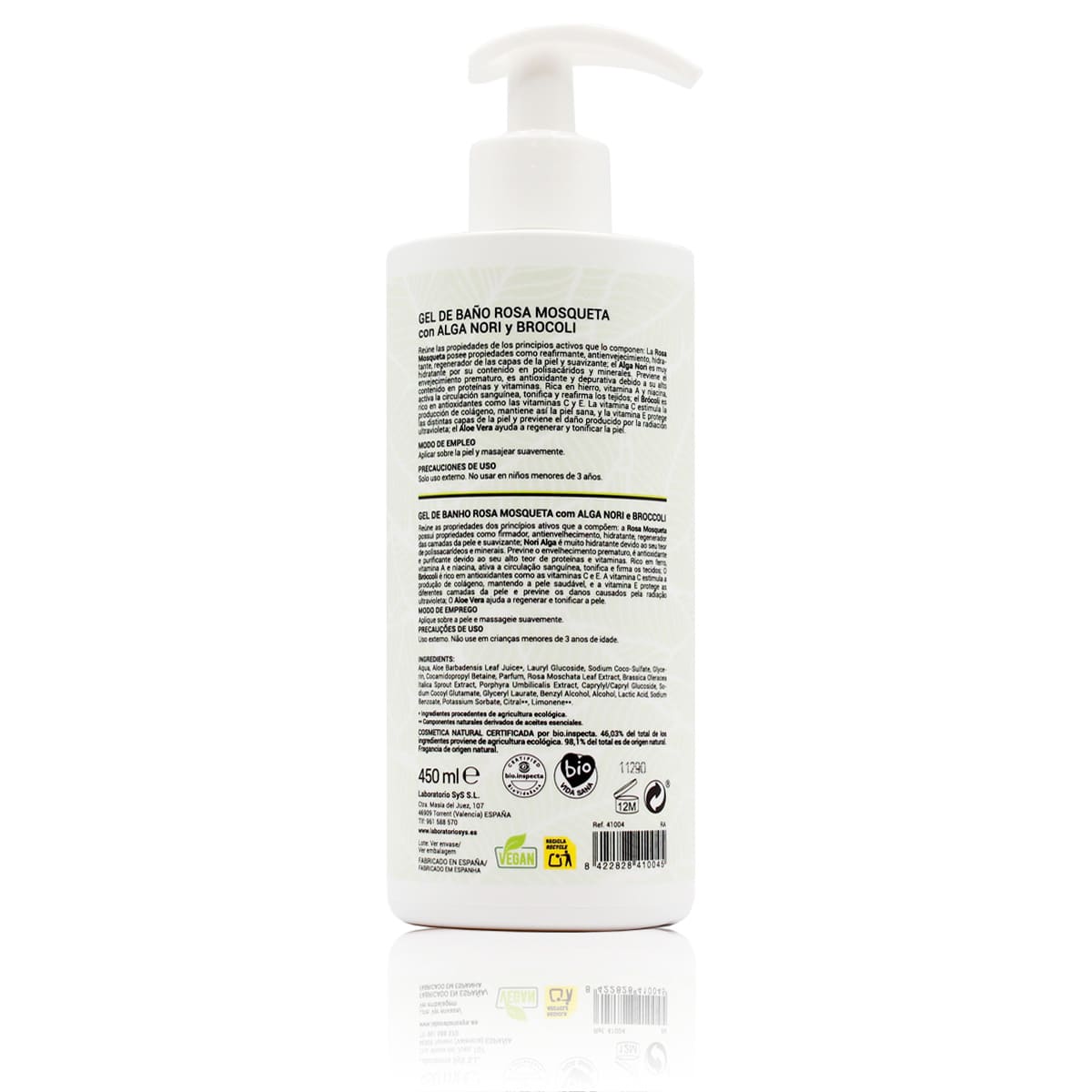 Gel de Ducha Rosa Mosqueta, Alga Nori y Brócoli Labnatur Bio 450 ml | Hidratante, Reafirmante y Antioxidante | Vegano_1