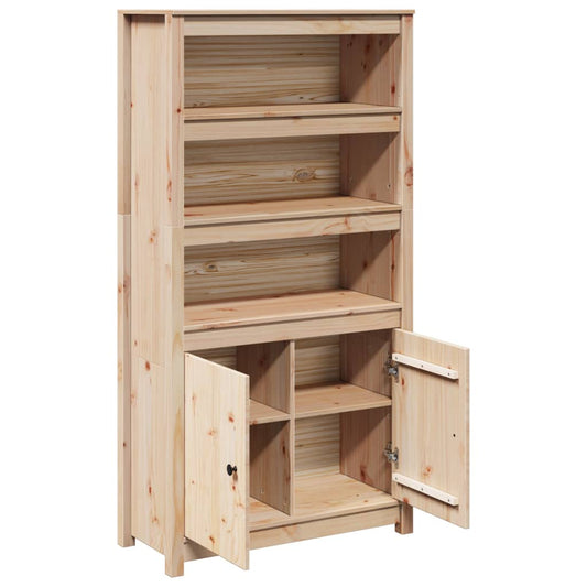 Aparador De Madera Maciza De Pino 80x35x154 Cm / Vetonek_0