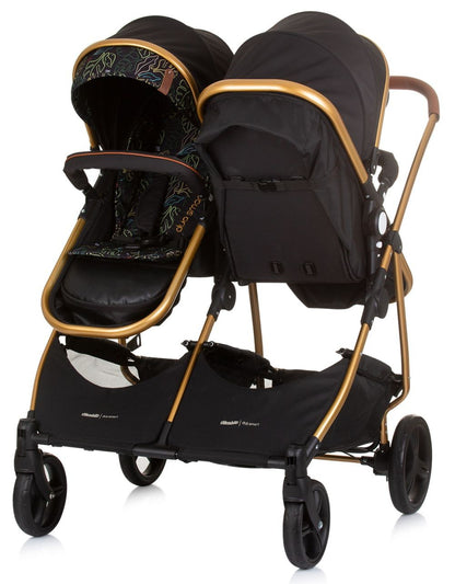 Carrito De Bebé Gemelar Dúo Smart Obsidian Leaves_2
