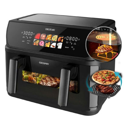 Cecotec Freidora De Aire 10l, 4 Resistencias, Air Fryer, Cecofry&grill Duoheat 10000. 2800w, Dorado Perfecto Y Sabor De_0