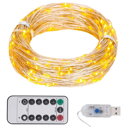 Vidaxl Tira De Luces Con 150 Led Blanco Cálido Pvc 15 M_0