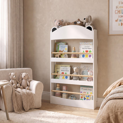 Estante Infantil Para Livros Aiyaplay Aglomerado De Madeira, Mdf Branco_1