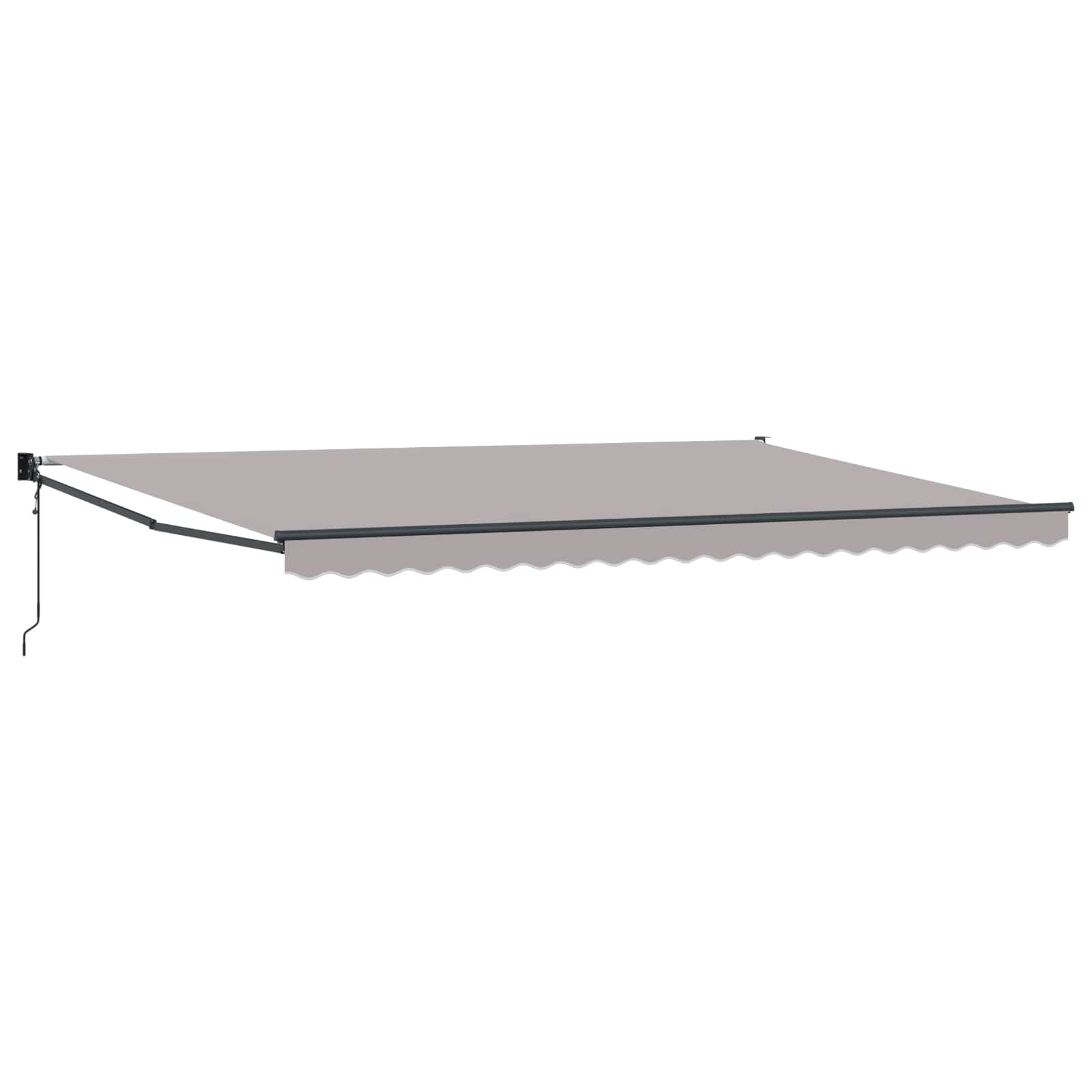 Toldo Retráctil Gris Claro 500 X 300 X 165 Cm Poliéster Y Metal_0