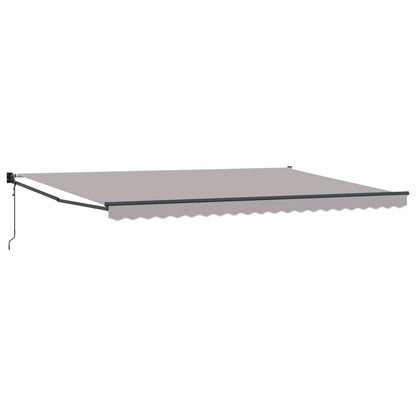 Toldo Retráctil Gris Claro 500 X 300 X 165 Cm Poliéster Y Metal_0