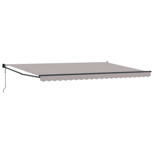 Toldo Retráctil Gris Claro 500 X 300 X 165 Cm Poliéster Y Metal_0