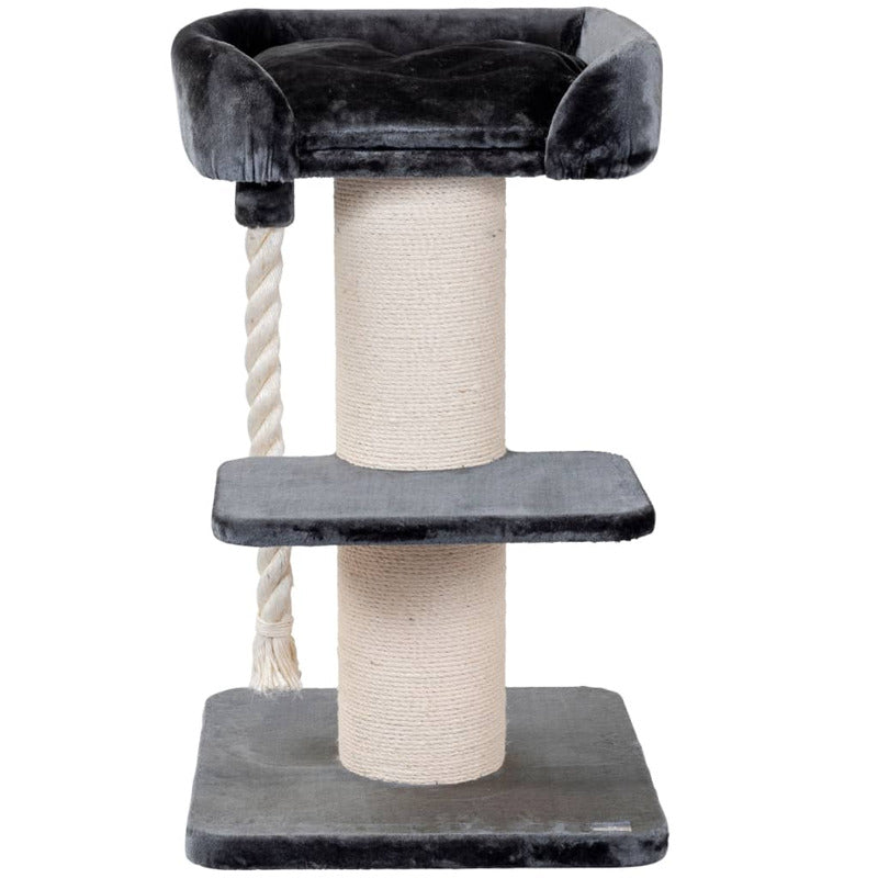 Quapas! Árbol Rascador Para Gatos Ruffles Gris Oscuro 60x60x115 Cm_0