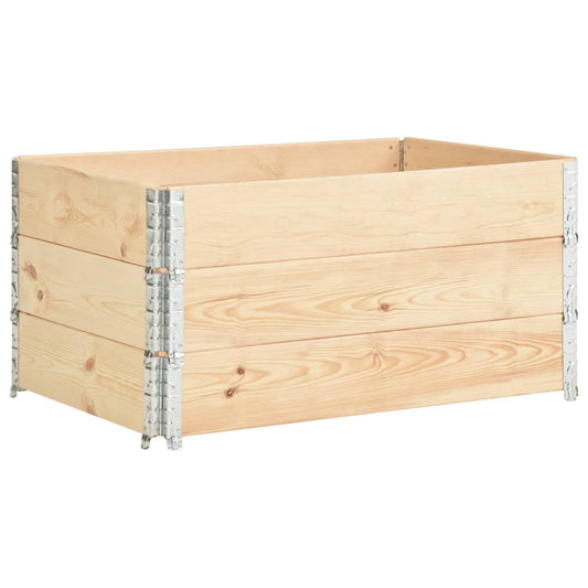 Arriates De Madera Maciza De Pino 3 Unidades 80x120 Cm_0