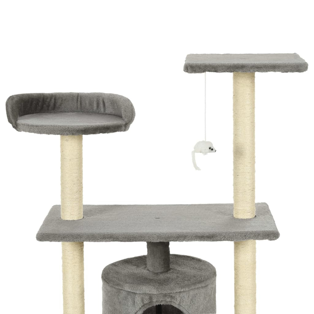 Vidaxl Rascador Para Gatos Con Postes Rascadores De Sisal 95 Cm Gris_3