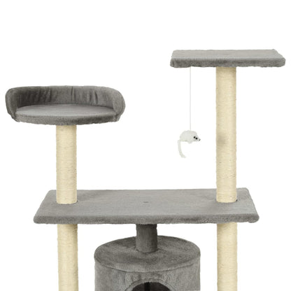 Vidaxl Rascador Para Gatos Con Postes Rascadores De Sisal 95 Cm Gris_3
