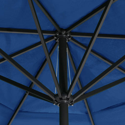 Vidaxl Sombrilla De Jardín Con Palo De Aluminio Azul Azure 600 Cm_4