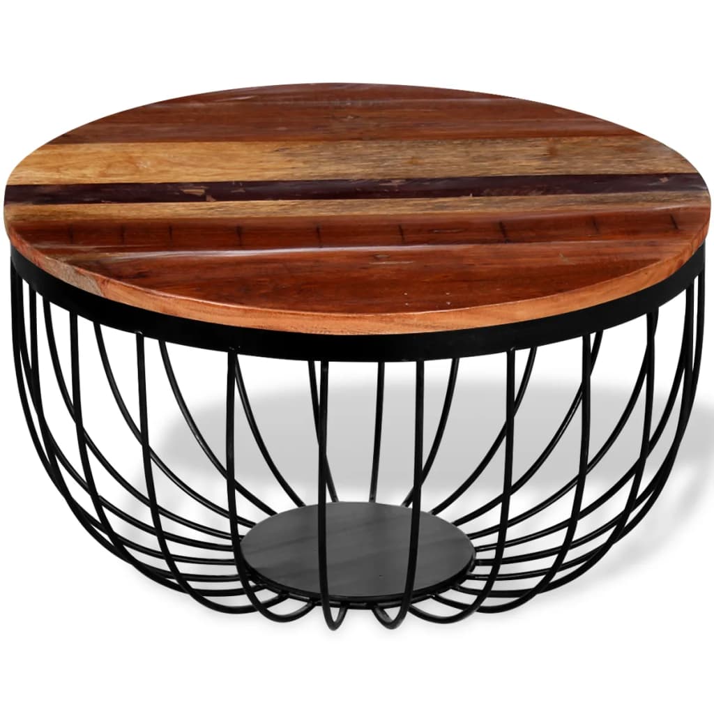 Mesa De Centro Madera Maciza Reciclada_1
