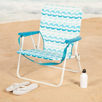 Aktive Silla De Playa Plegable Con Respaldo Bajo Y Bolsillo Trasero_1