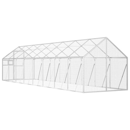 Vidaxl Pajarera De Aluminio Color Plateado 1,79x8x1,85 M_4