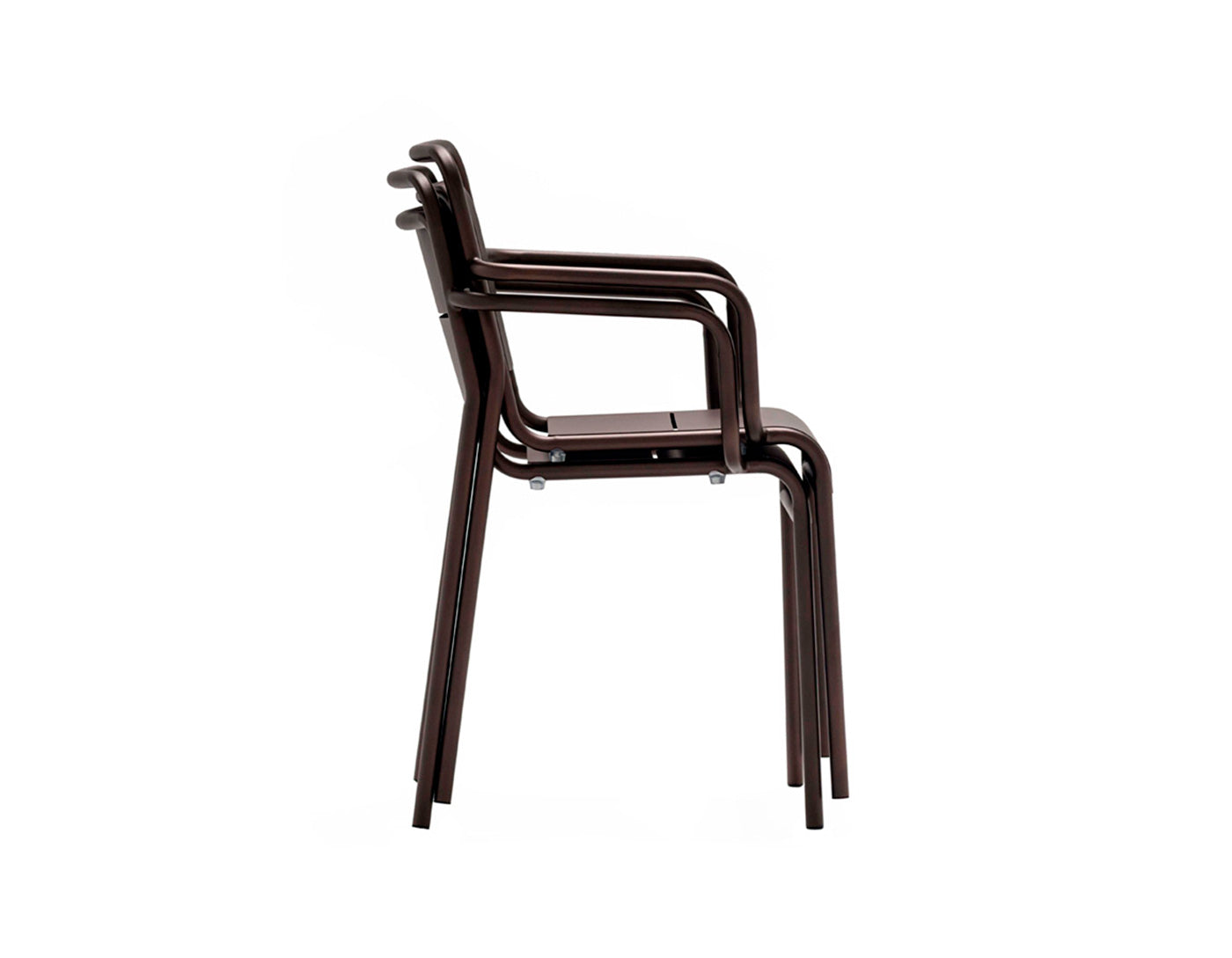 Zown Set De 2 Sillas Con Brazos De Jardín Metálicas Zown Alma Marrón Para Exterior_3