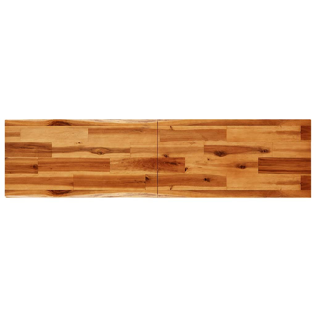 Mesa Consola Con Borde Vivo Madera Maciza Acacia 140x40x80 Cm_4