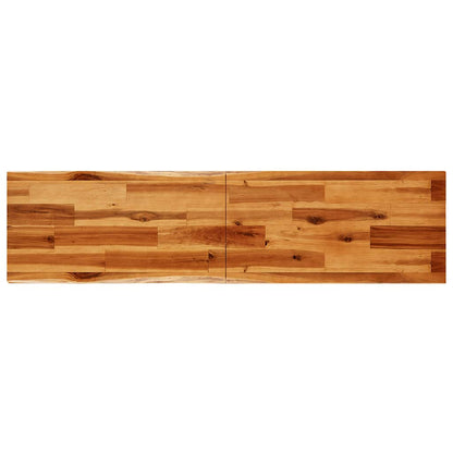 Mesa Consola Con Borde Vivo Madera Maciza Acacia 140x40x80 Cm_4