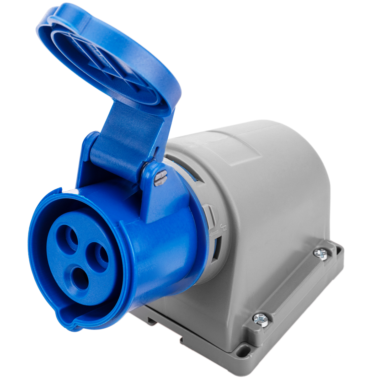 Base De Enchufe Industrial Cetac 90º Hembra 2p+t 16a 250v Ip44 De Superficie_0