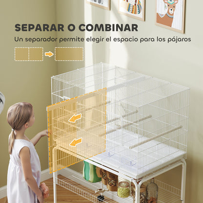 Pawhut Jaula Para Pájaros Con Divisor_3