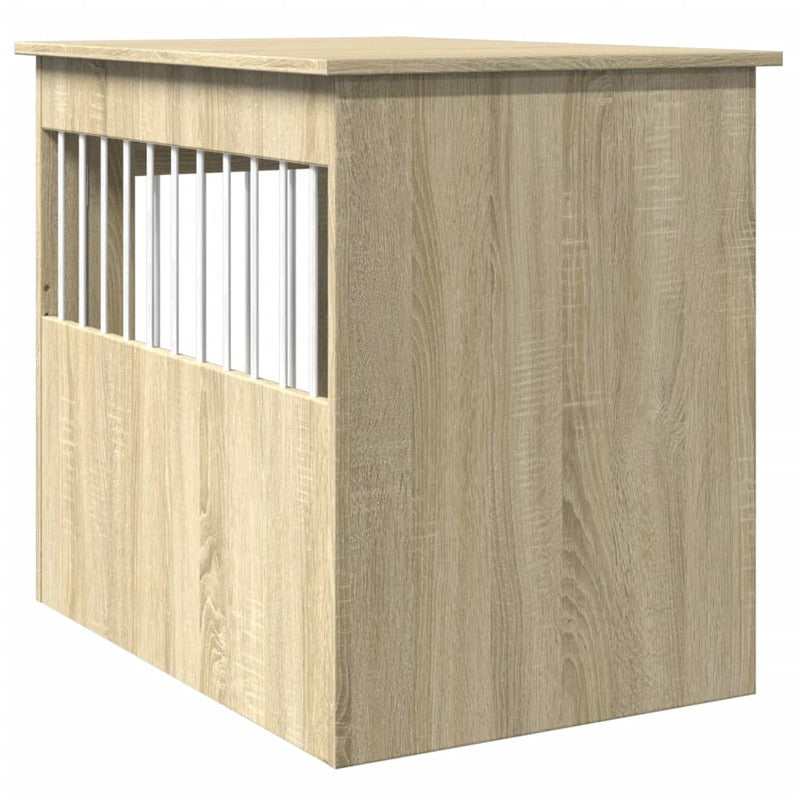 Vidaxl Jaula Para Perros Madera De Ingeniería Roble Sonoma 55x80x68 Cm_5