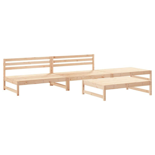 Vidaxl Juego De Muebles De Jardín 4 Piezas Madera Maciza De Pino_0