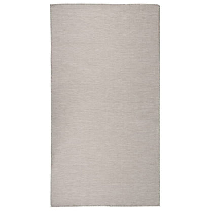 Vidaxl Alfombra De Exterior De Tejido Plano Gris Taupe 80x150 Cm_0