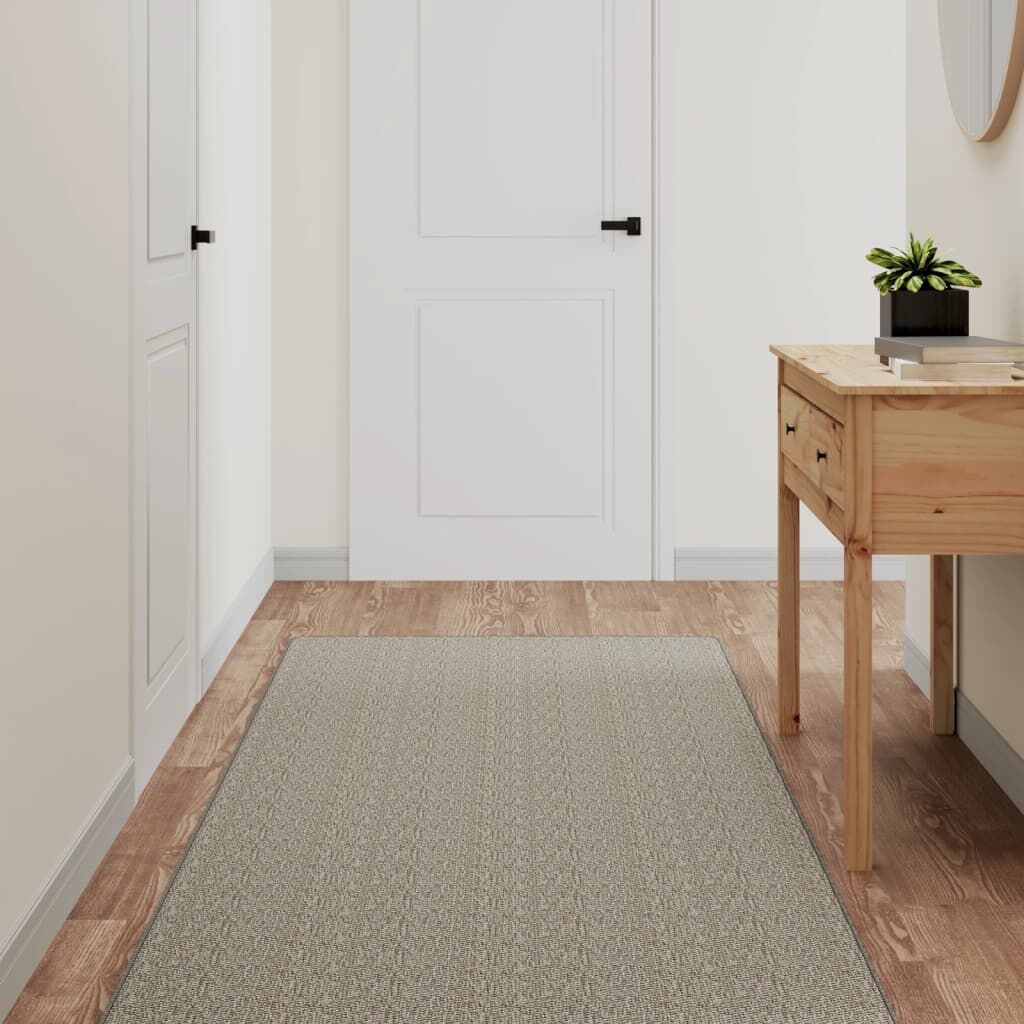 Vidaxl Alfombra De Pasillo Con Aspecto De Sisal Gris Taupe 80x250 Cm_1