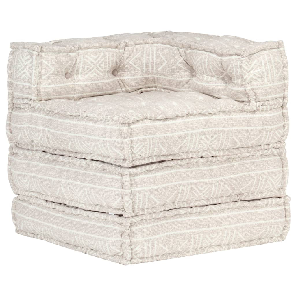 Vidaxl Puf Modular De Tela Beige_0