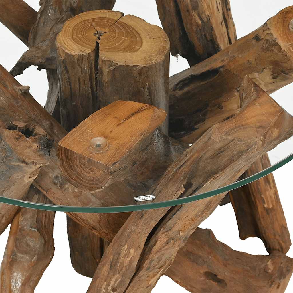 Mesa De Centro De Madera Maciza De Teca 60 Cm_3