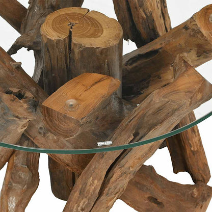 Mesa De Centro De Madera Maciza De Teca 60 Cm_3