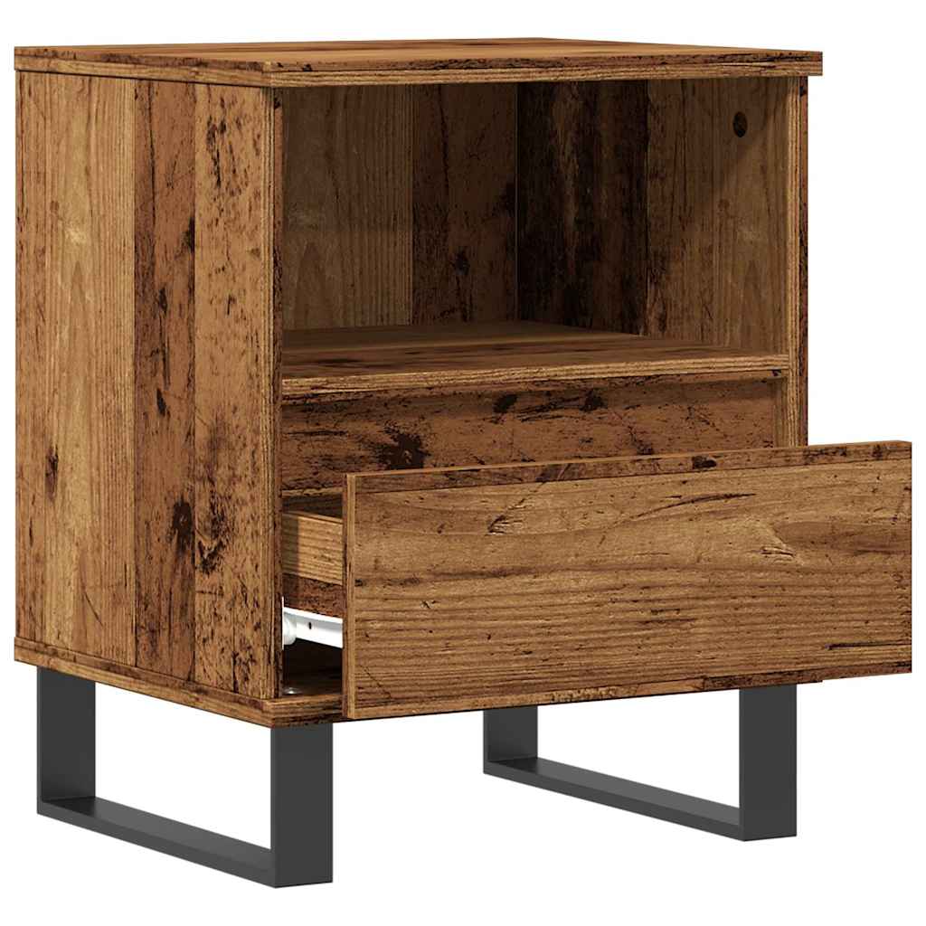 Mesitas De Noche 2 Uds Madera Ingeniería Envejecida 40x35x50 Cm_4