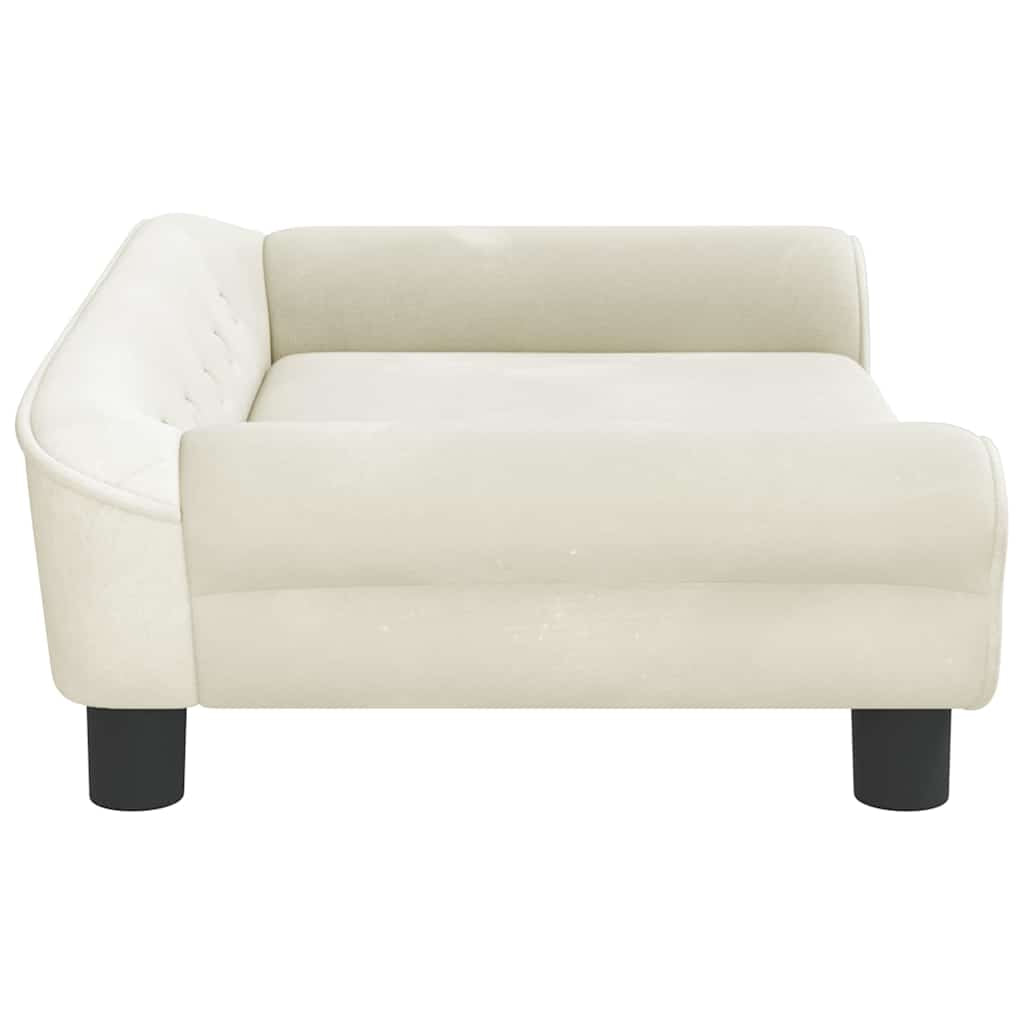 Vidaxl Cama Para Perros De Terciopelo Crema 70x48x22 Cm_3