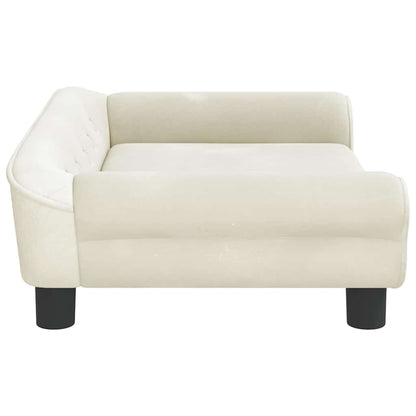 Vidaxl Cama Para Perros De Terciopelo Crema 70x48x22 Cm_3