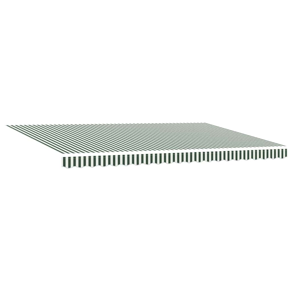 Toldo Retráctil Verde Y Blanco 500 X 300 Cm Tela Y Aluminio_4