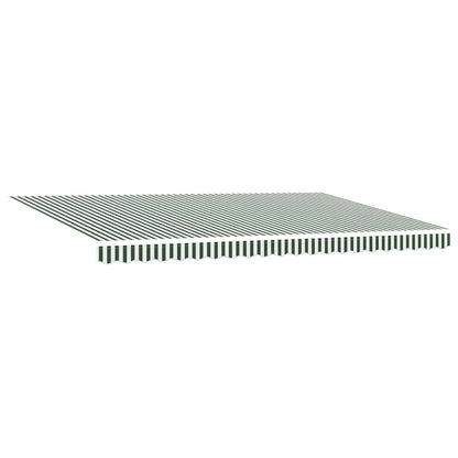 Toldo Retráctil Verde Y Blanco 500 X 350 Cm Poliéster_4