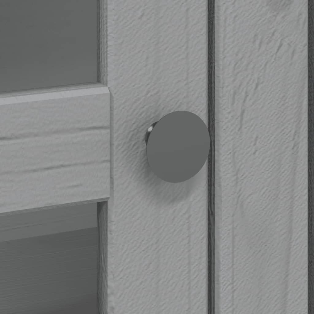 Aparador Alto Bodo Madera Maciza De Pino Gris 115,5x43x200,5 Cm / Vetonek_3