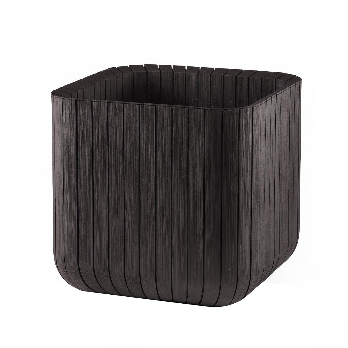Keter Set 2x Macetero Polyal Wood Planter 29,5x29,5x29,7 Cm 21,5l Marrón_0